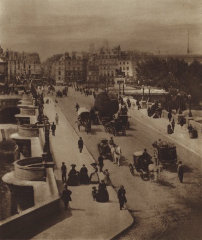 A Pont-Neuf, olhando para sul (foto a p/b) de (after) French Photographer