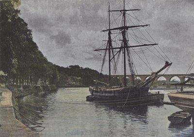 As margens do Blavet, em Hennebont (foto colorida) de (after) French Photographer