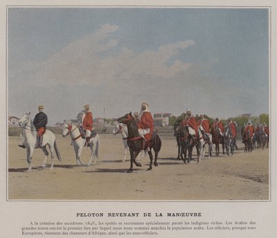 Peloton Revenant de la Manoeuvre (foto colorida) de (after) French Photographer