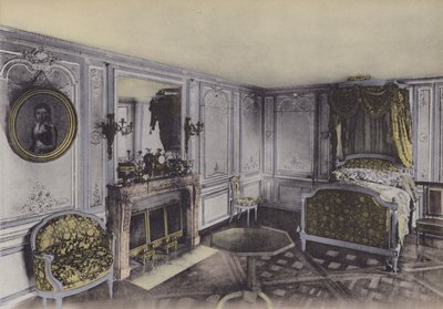 Pequeno Trianon, Quarto Marie-Antoinette (foto colorida) de (after) French Photographer