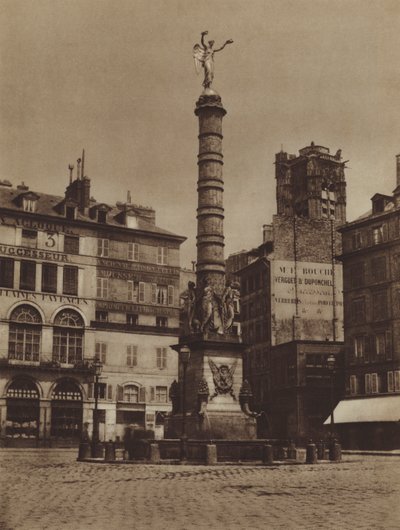 Place du Chatelet, a fonte está no seu lugar original (foto a p/b) de (after) French Photographer