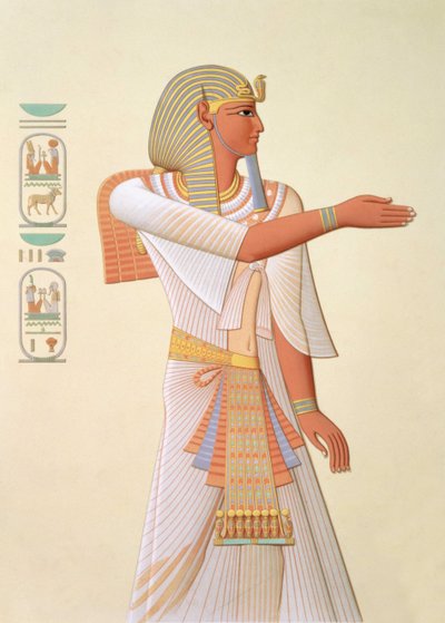 746.c.1. & f.8 Retrato do Faraó Mienptah-Hotephimat de (after) French School