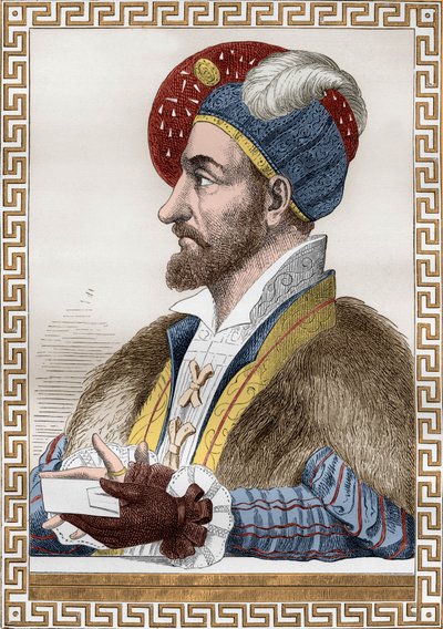 Charles III Duque de Bourbon, conhecido como o Connetable de Bourbon (1490-1527) connetable de França em 1515-1521, entrou então ao serviço de Charles Quint, gravando depois de Gaignieres a partir do livro "François1er" de De Lescure de (after) French School