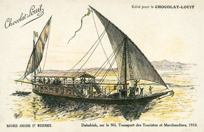 Dahabieh, no Nilo, Transporte de turistas e de mercadorias de (after) French School