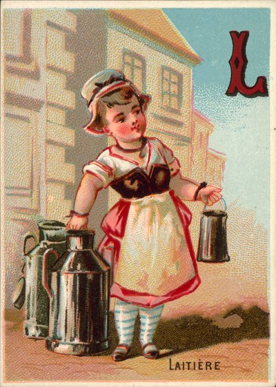 L de laitiere (leiteiro) (cromolito) de (after) French School