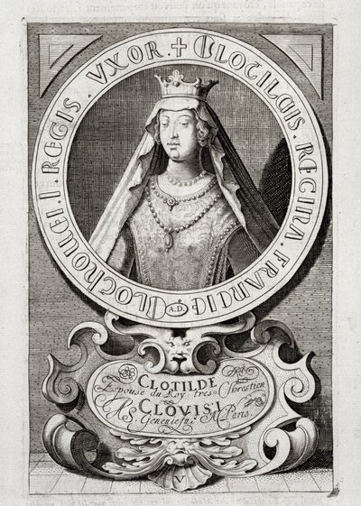 Retrato da Rainha Clotilde de (after) French School