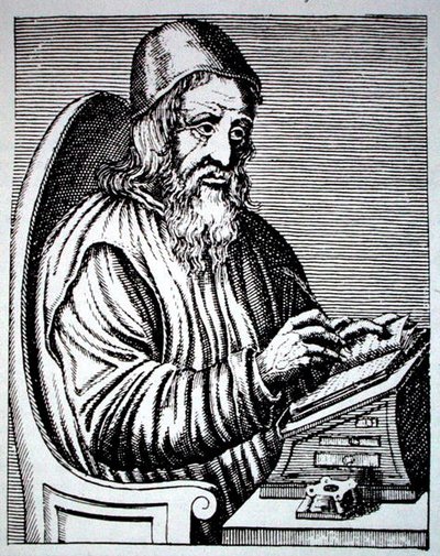 Retrato de Trimethius, cópia de uma gravura francesa do século XVIII reproduzida em "Les Sciences Maudites" de Jollivet-Castelot, utilizada numa "História da Magia", publicada no final do século XIX (gravura) de (after) French School