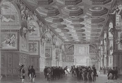 O Palácio de Fontainebleau (gravura) de (after) French School