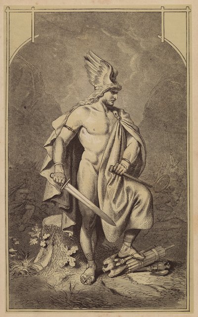 Arminius, Hermann o Cheruscan (gravura) de (after) German School