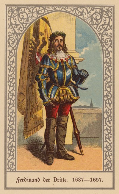 Fernando III, Sacro Imperador Romano-Germânico (litografia a cores) de (after) German School