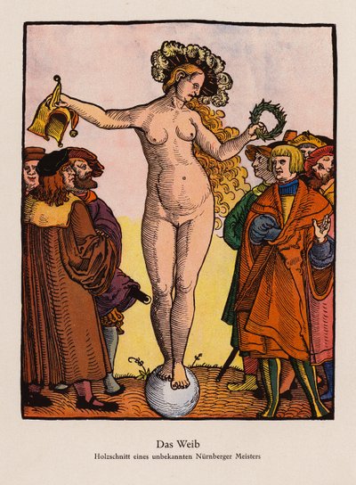 A mulher (lito colorido) de (after) German School