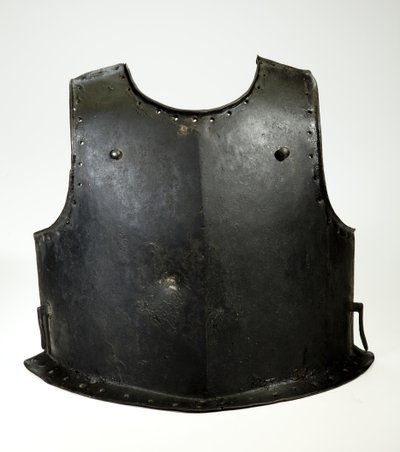 Peitoral para um Harquebusier, c.1625-50 (ferro e tinta preta) de (attr.to) German School