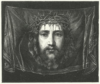 Véu de Verônica com o retrato de Cristo (gravura) de (c.1489 1534) (after) Correggio