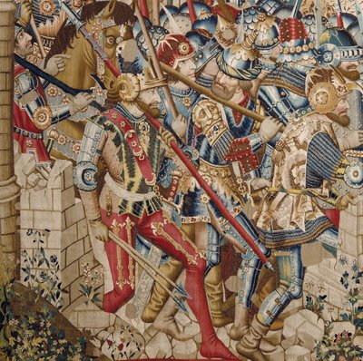 A Guerra de Tróia: A Destruição de Tróia, c.1470 (tapeçaria) de (fl.1450 75) Master of Coetivy
