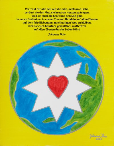 O amor nobre e atento nos nossos corações traz e mantém a paz neste mundo de Johanna Thier