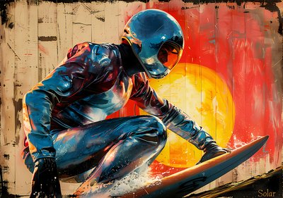 Quadro Surfer, poster de filme retro, decoração de parede, impressão de arte a pedido de F. Abderrahim