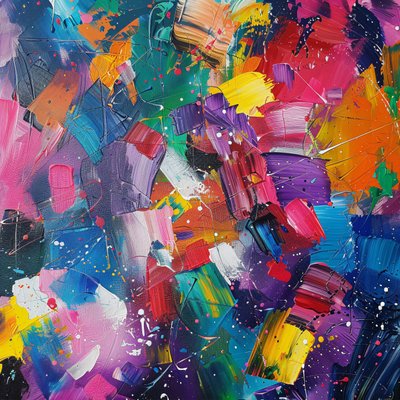 Decoração de parede para gravuras : Pintura moderna de abstração de F. Abderrahim