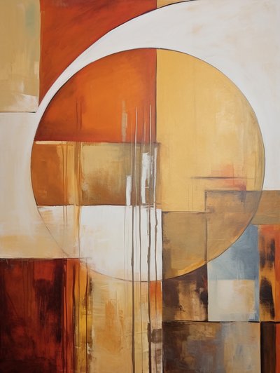 Desenho abstrato: formas circulares para decoração de parede, impressões online de F. Abderrahim