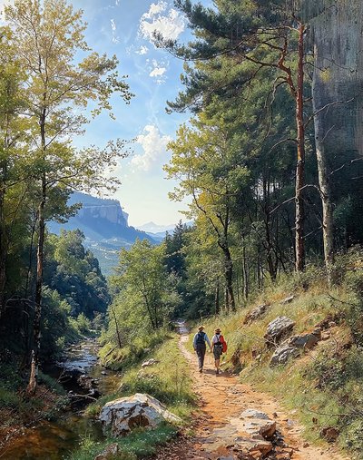 Caminhada na selva através das montanhas, paisagem Decorações de parede para qualquer divisão de F. Abderrahim
