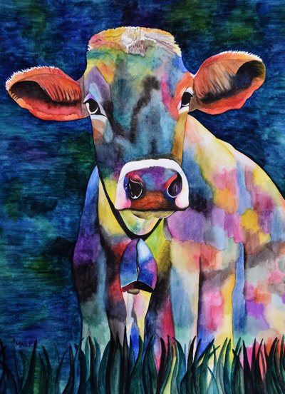 Aquarela-Kuh de Marys Watercolors