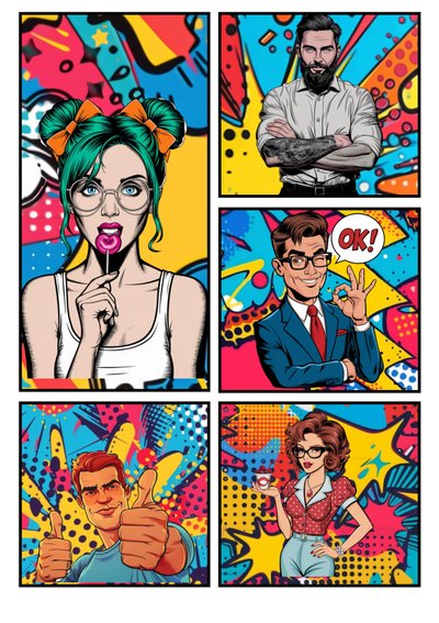Banda desenhada Popart "OK" de Mario Witt