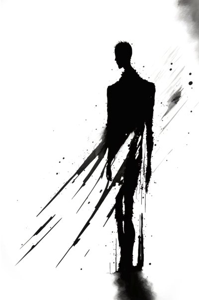 Loneliness poverty depression Abstrato, Arte a preto e branco, impressões para decoração de parede de F. Abderrahim