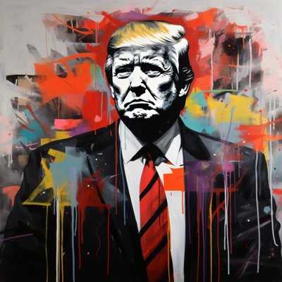 Donald trump graffiti  street art desenho, online, poster impressões qualidade de F. Abderrahim