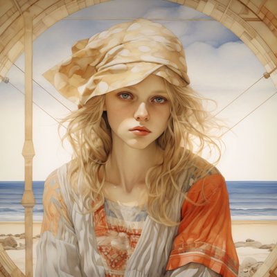 Elegância caprichosa Alice no sonho de Mucha, , Decoração de parede que vai adorar de F. Abderrahim