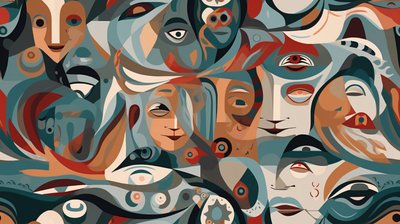 Surreal Figurativo Uma obra-prima abstrata contemporânea, Decoração de parede para venda de F. Abderrahim