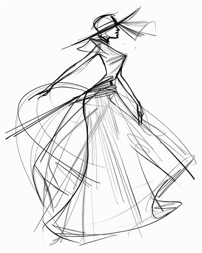 Esboço de linha única minimalista de design de moda AAPI, arte de parede | impressão a pedido de F. Abderrahim