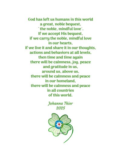 O nobre amor consciente une e traz paz a este mundo de Johanna Thier