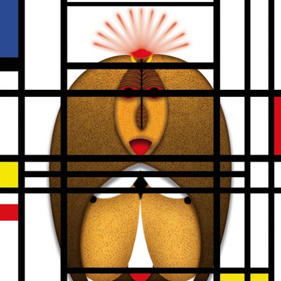 Lockdown (XVIII) - (aus der Serie Animal Rationale) de Alexander Eibach