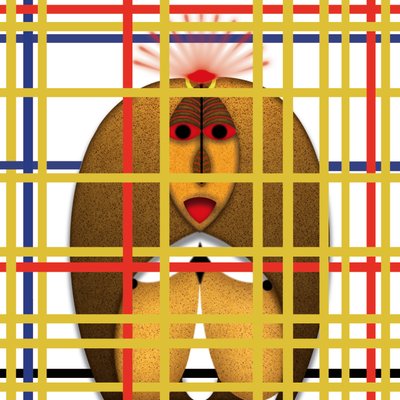 Lockdown (XXV) - (aus der Serie Animal Rationale) de Alexander Eibach