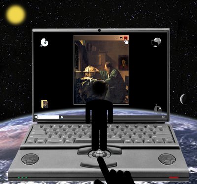 "Desde Copérnico, o homem tem saído do centro para o X" (da série: Windows) de Alexander Eibach