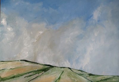 Vento e nuvens nas colinas de M. Vet