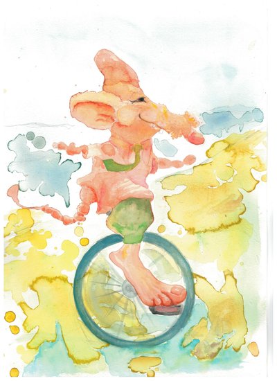 Rato numa bicicleta de Phantalis