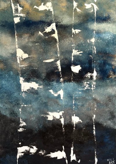 Weiße Birken von HILI ART Tetiana Brzozowski