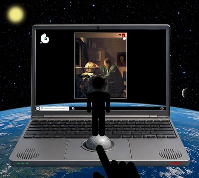Desde Copérnico, a humanidade rola do centro para X (da série Windows) de Alexander Eibach