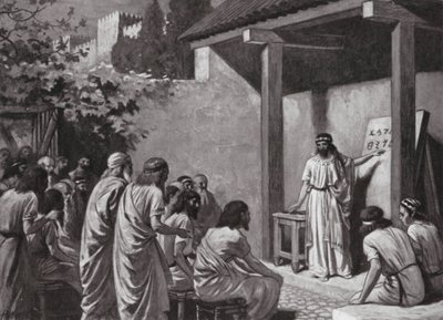Cadmus dá aos gregos um alfabeto (litografia) de A.C. Weatherstone