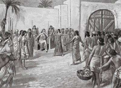 Julgamento perante Hammurabi (litografia) de A.C. Weatherstone