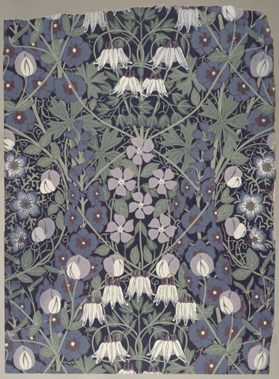 Columbine, feita por Jeffrey & Co., London (wallpaper) de A.F. Vigers