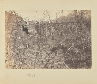 Ponte de cavalete sobre Bull Run de A.J. Russell