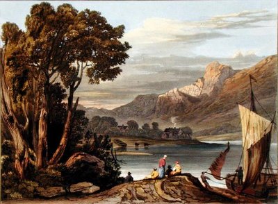 O novo açude. Olhando para o rio, placa 11 da descrição do rio Wye, gravada por Theodore Henry Fielding (1781-1851), 1818 (aquatinta colorido à mão) de A.V. Copley after Fielding