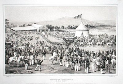 Coroação do General Faustin Soulouque (c.1785-1867) como Imperador do Haiti de A. (after) Hartmann
