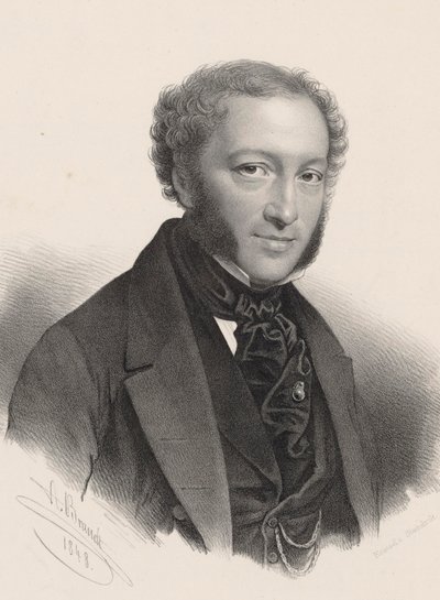 Retrato do pianista e compositor Ignaz Moscheles 1794-1870 , 1848. de A. Brandt