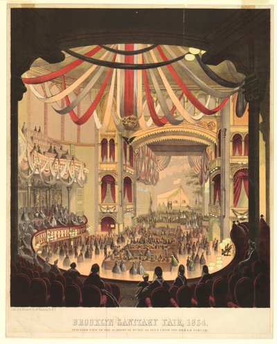 Vista interior da Academia de Música vista do Dress Circle de A. Brown and Company