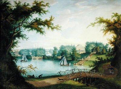 A grande ponte de pedra e os degraus de Marienthal, 1803 de A. Bugreyev