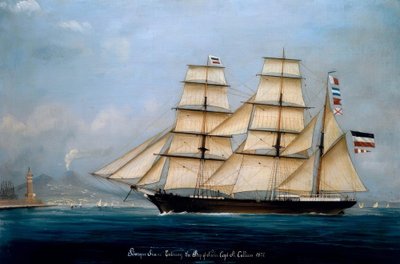 Barque Sirene Entrando na Baía de Nápoles, Capitão A. Calliess de A. Calliess