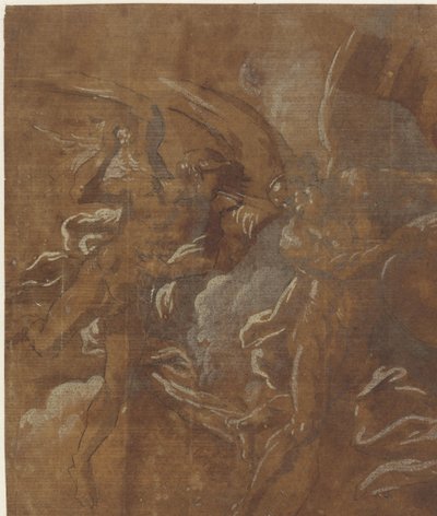 Dois homens alados de A. Carracci (attributed to)