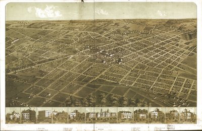 Adrian, Michigan 1866. LOC 73693418 de A.; Chicago Lithographing Co. Ruger